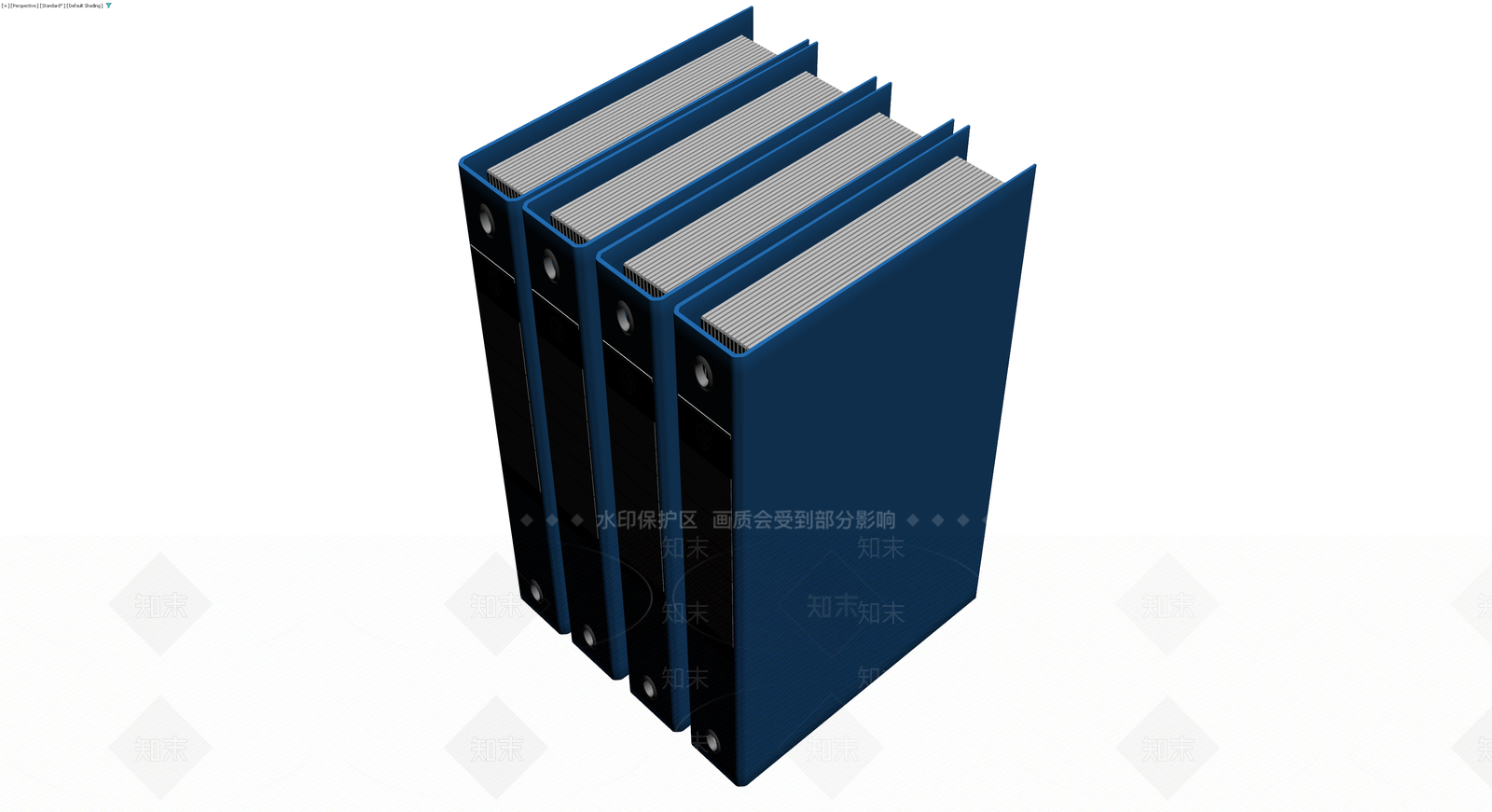蓝色档案盒组合3D模型下载【ID:1230550715】