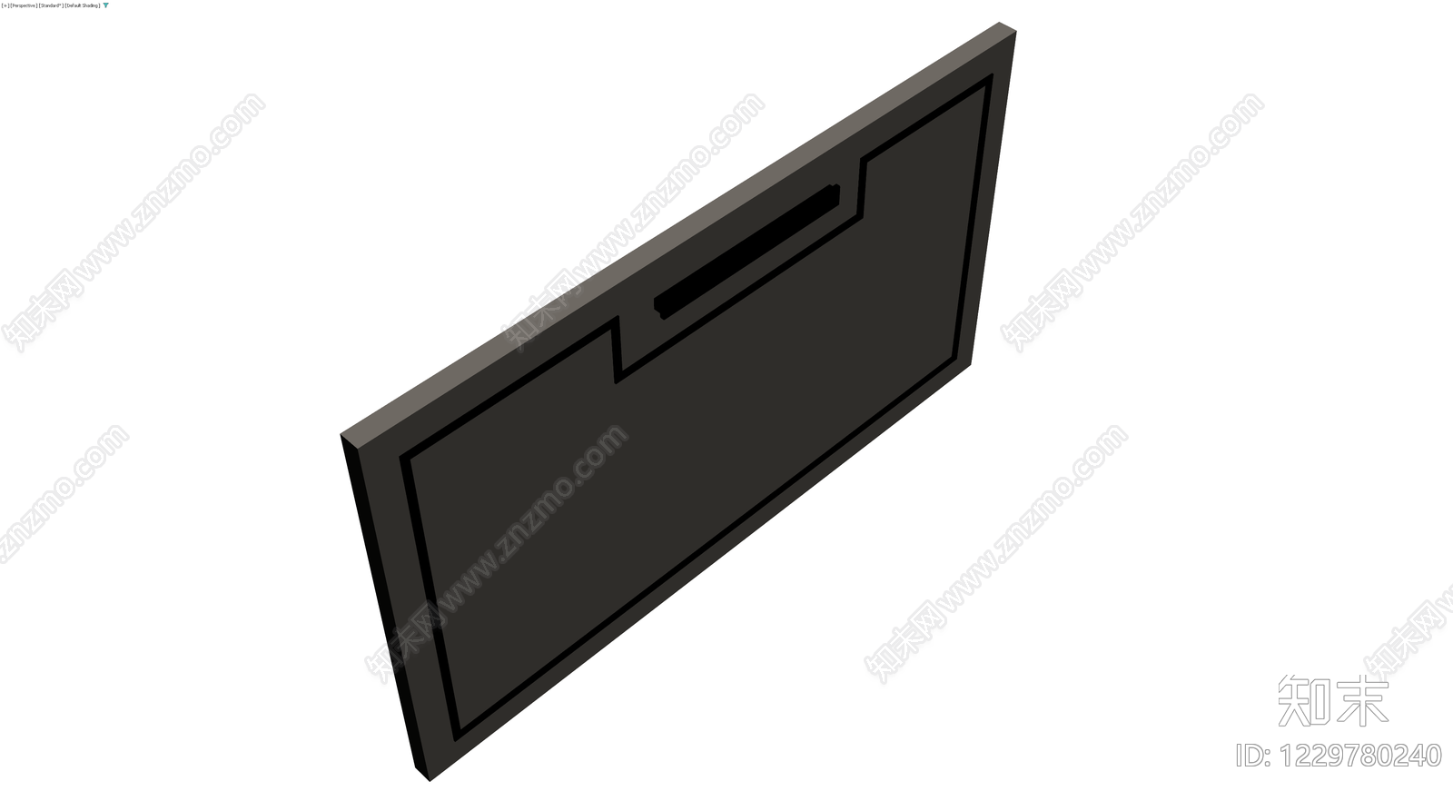 灰色矩形文件夹3D模型下载【ID:1229780240】