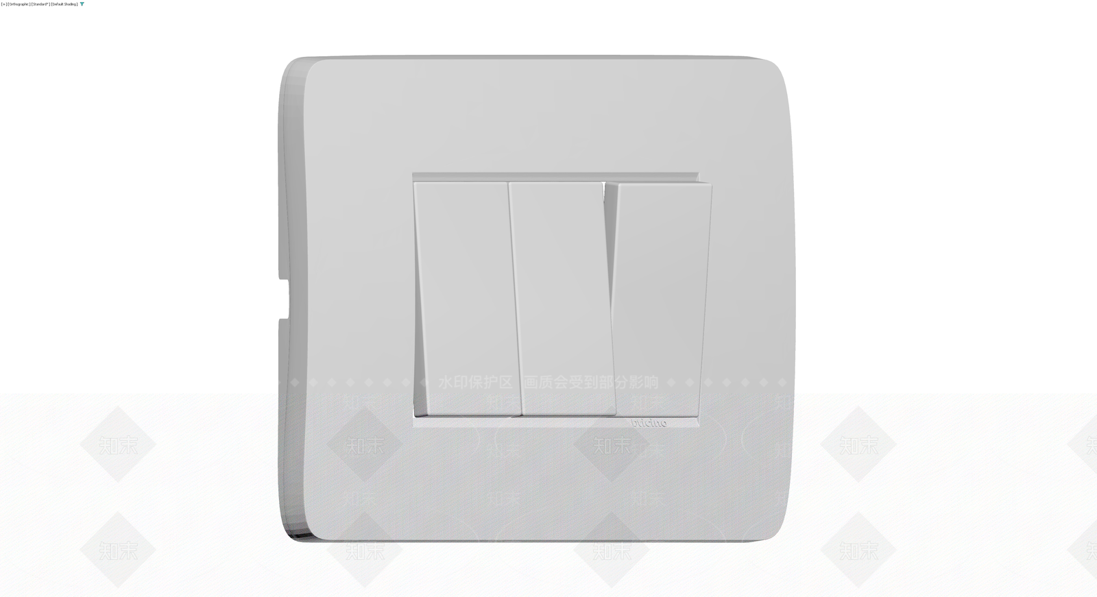 三开开关面板模型3D模型下载【ID:1230543094】