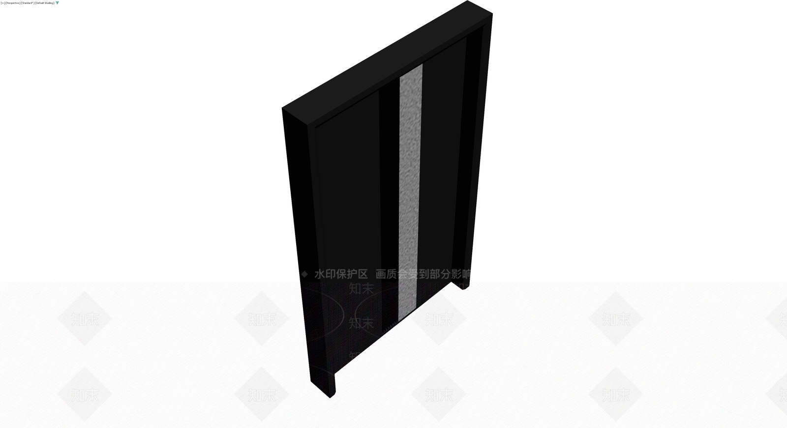 黑色现代入户门3D模型下载【ID:1230355067】