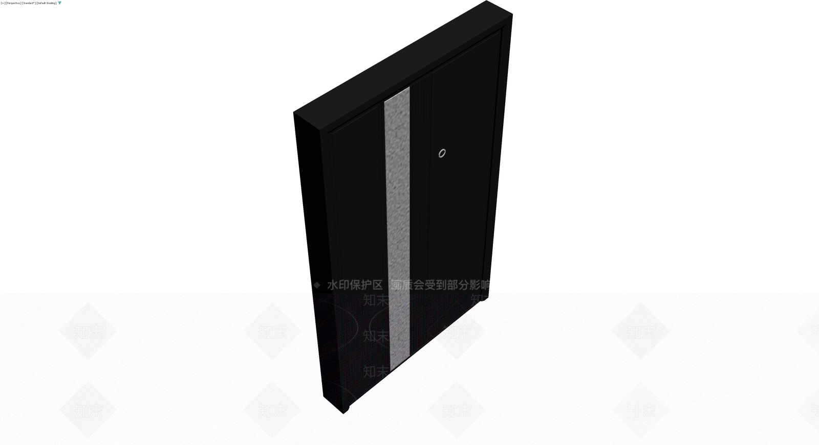 黑色现代入户门3D模型下载【ID:1230355067】