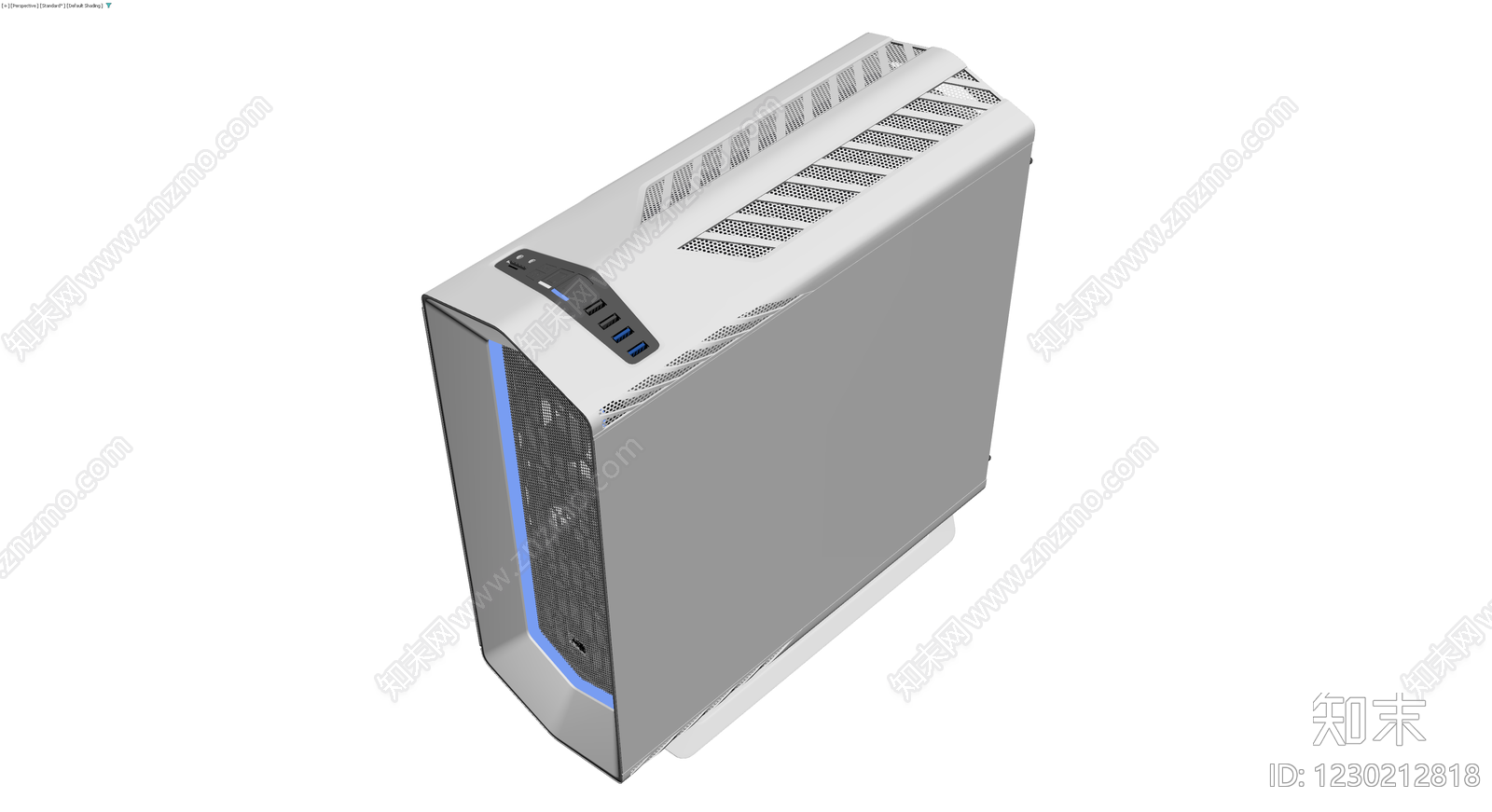 白灰配色电脑主机模型3D模型下载【ID:1230212818】
