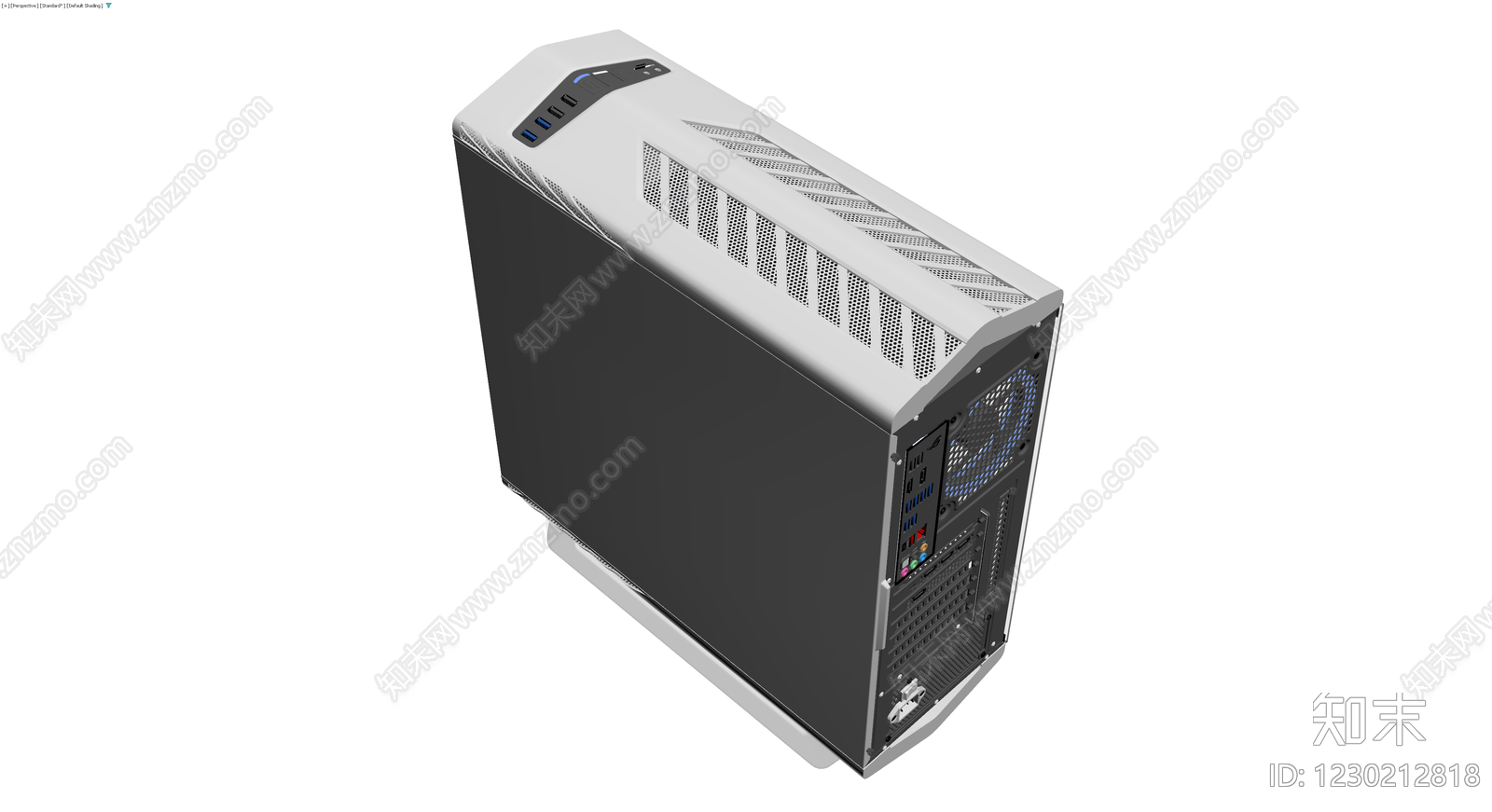 白灰配色电脑主机模型3D模型下载【ID:1230212818】