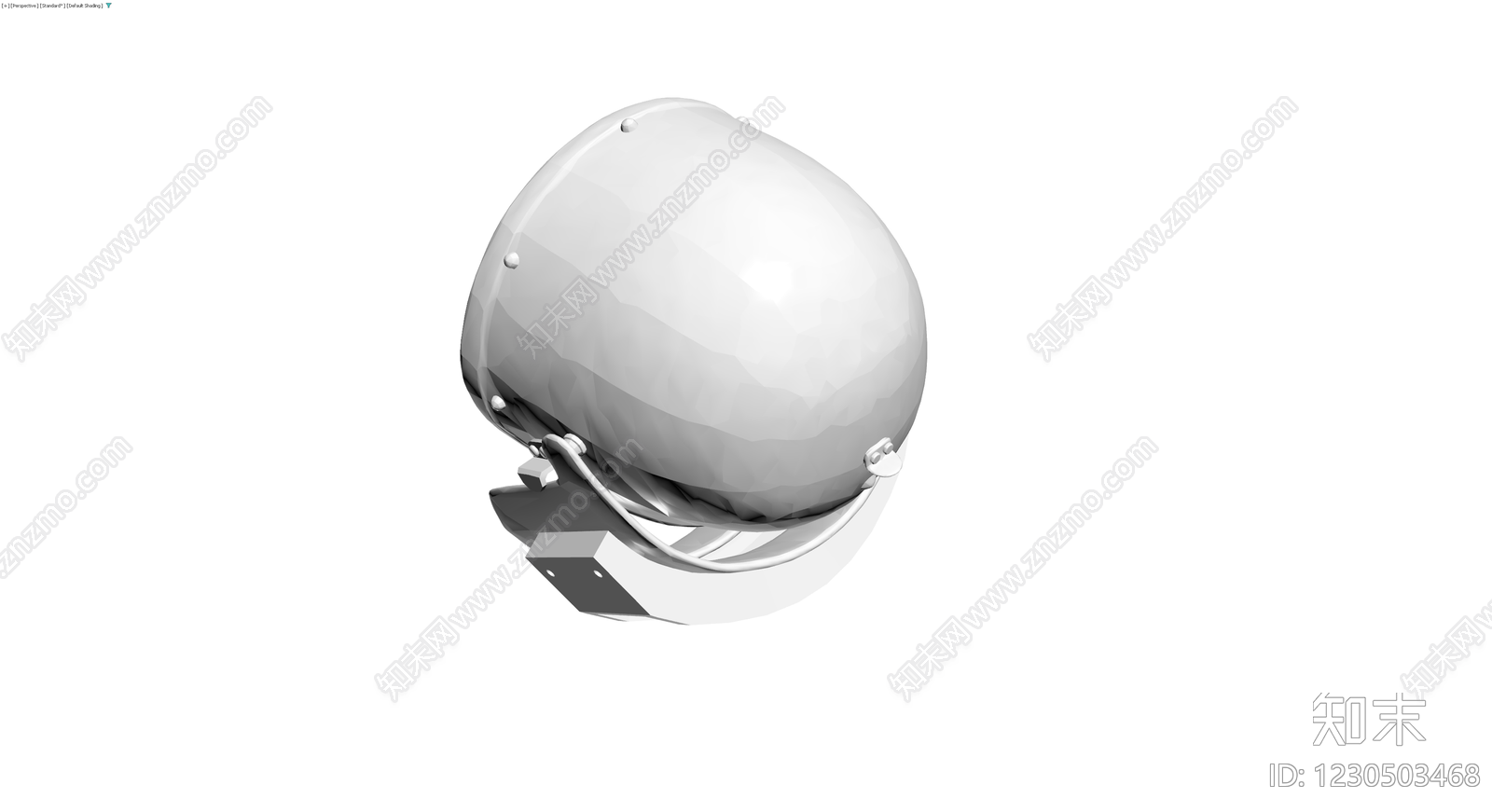 白色头盔（灰模）3D模型下载【ID:1230503468】
