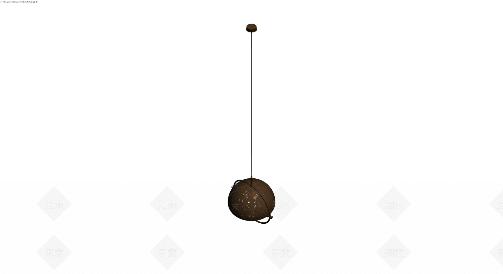 深色金属球体吊灯3D模型下载【ID:1230737381】