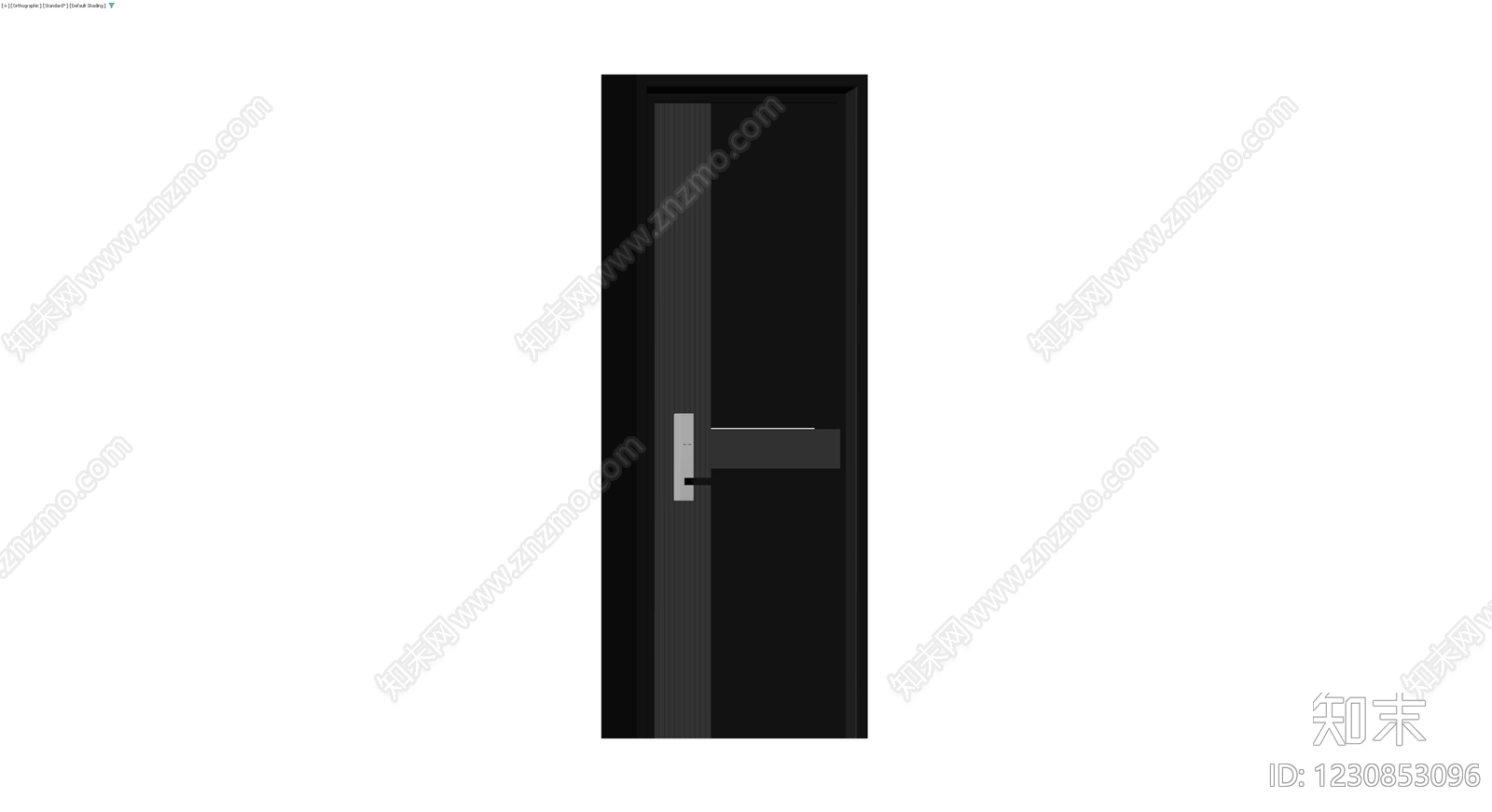 现代黑框竖纹门3D模型下载【ID:1230853096】