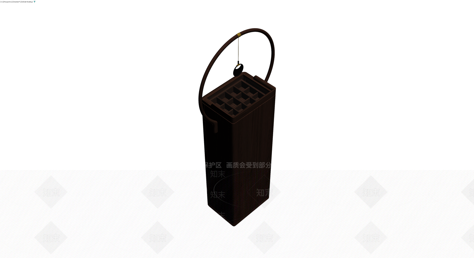 中式木质提梁斗柜3D模型下载【ID:1229597613】
