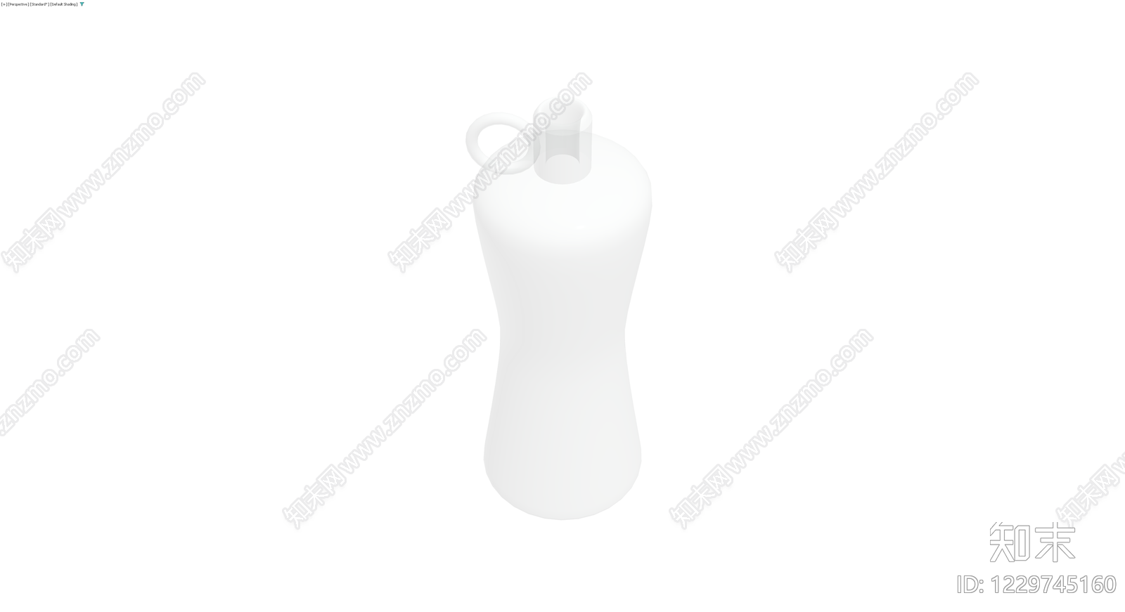 白色流线型带把手容器3D模型下载【ID:1229745160】
