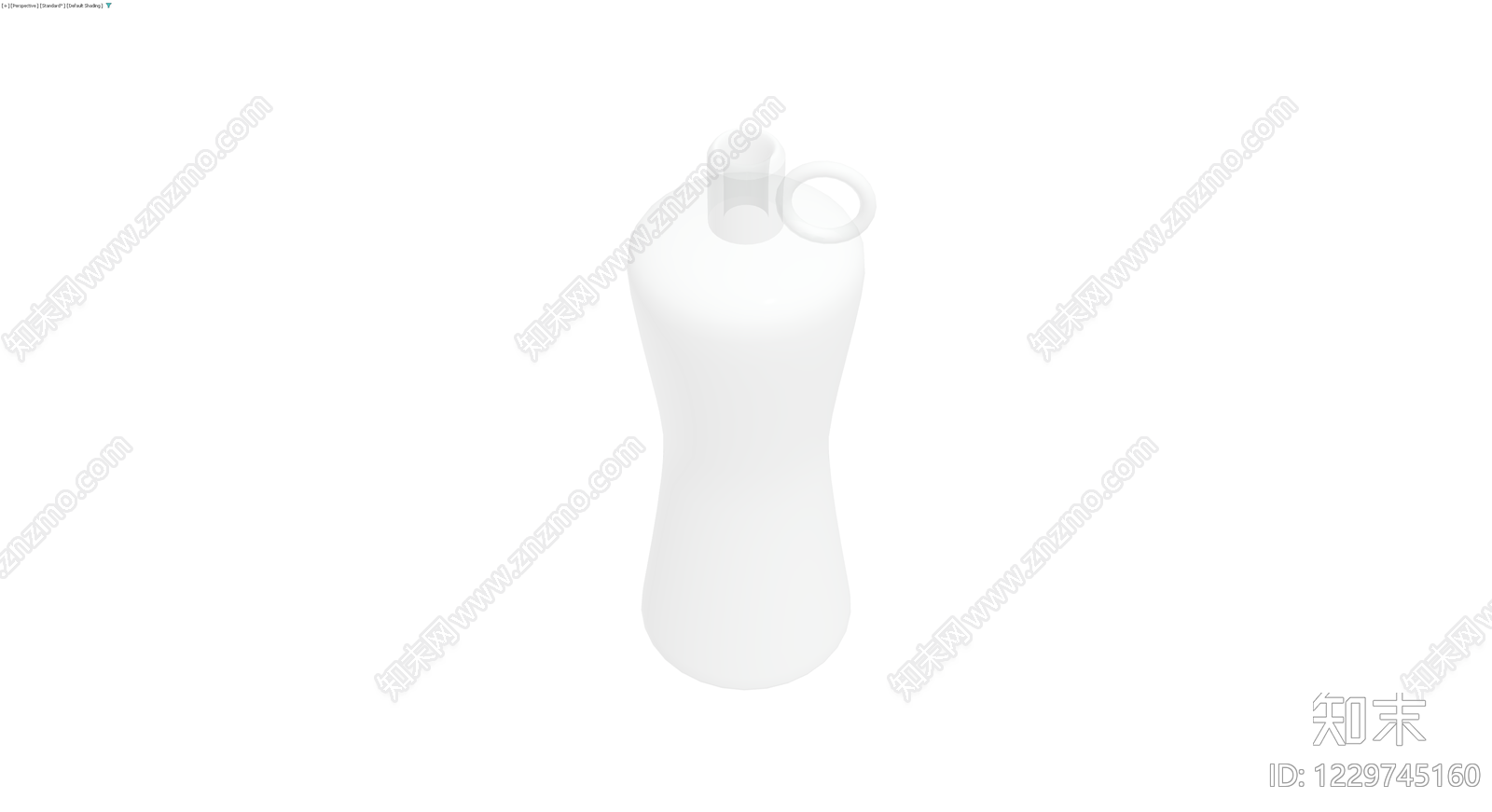 白色流线型带把手容器3D模型下载【ID:1229745160】