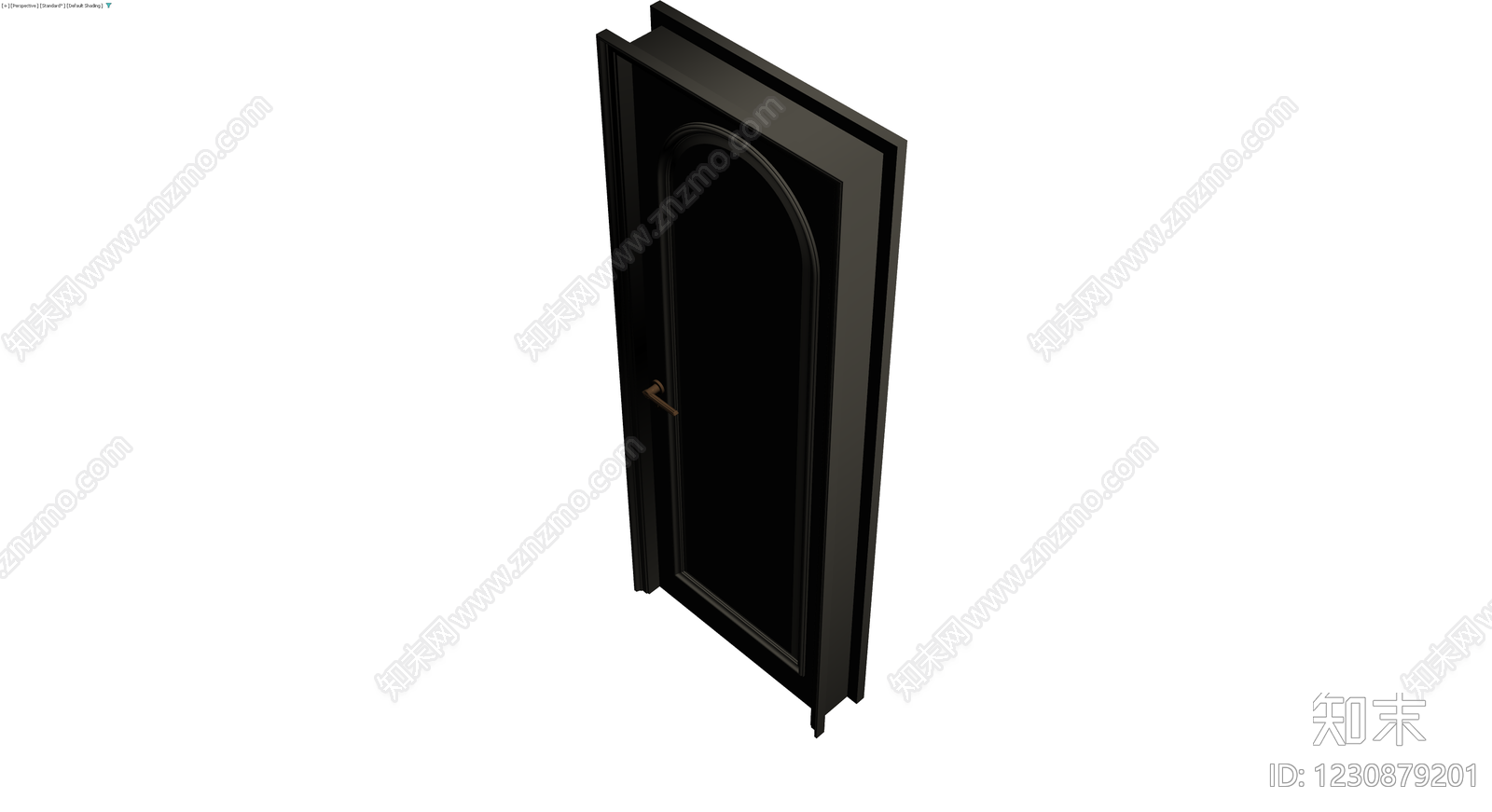 黑色拱形面板门3D模型下载【ID:1230879201】