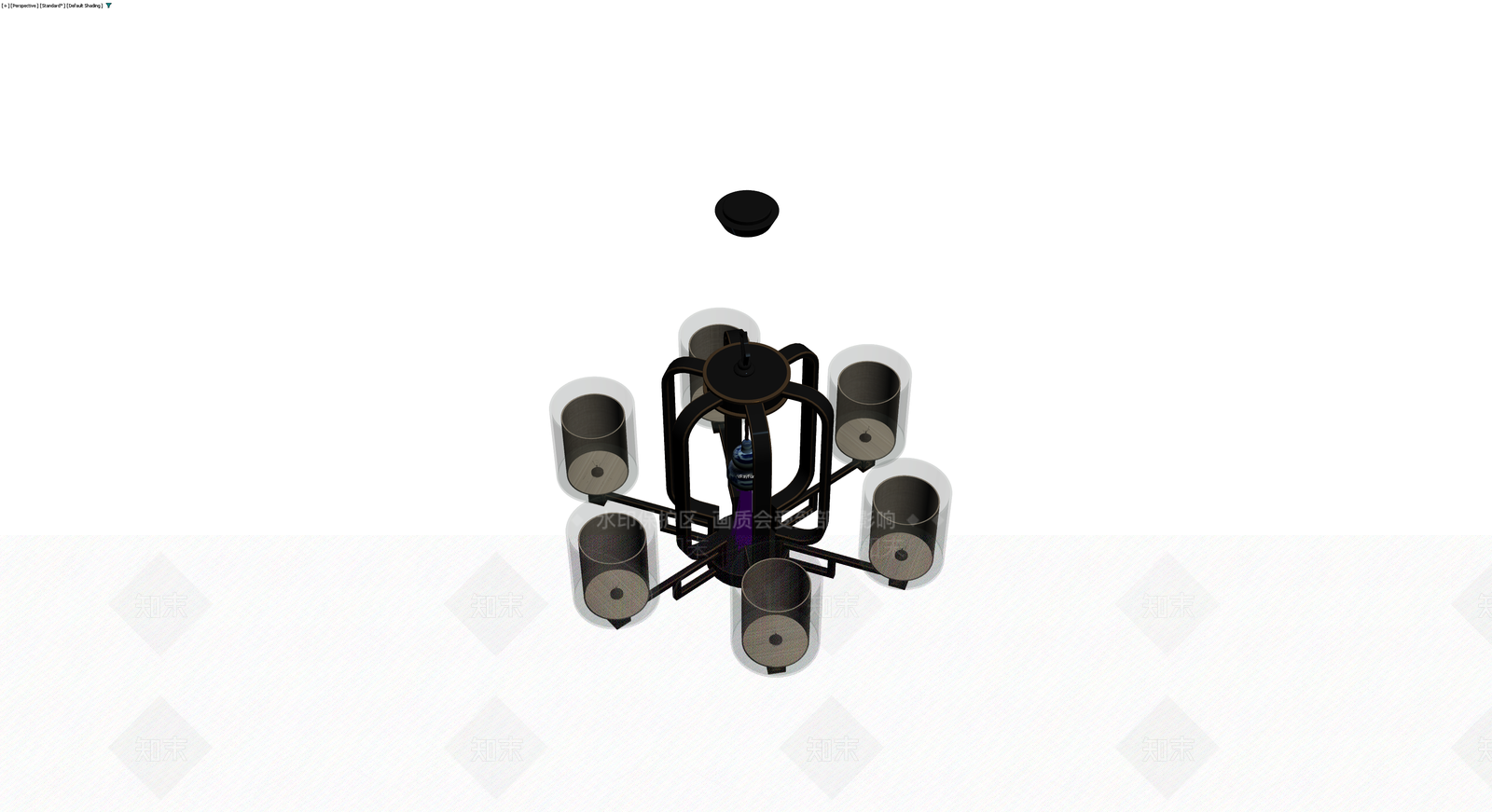 中式青花吊灯3D模型下载【ID:1229955141】