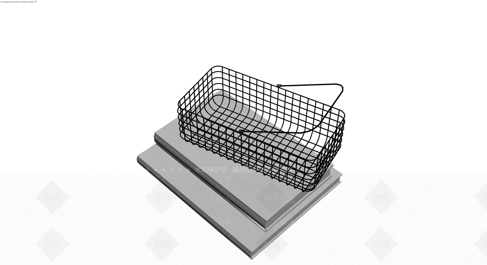 金属网格购物篮3D模型下载【ID:1230112958】