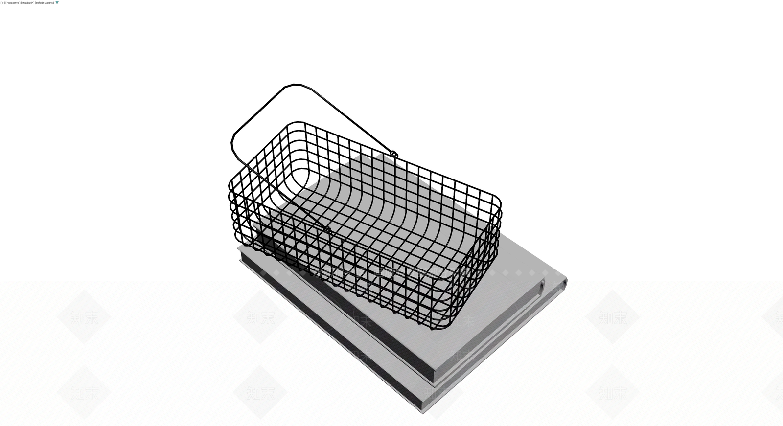 金属网格购物篮3D模型下载【ID:1230112958】