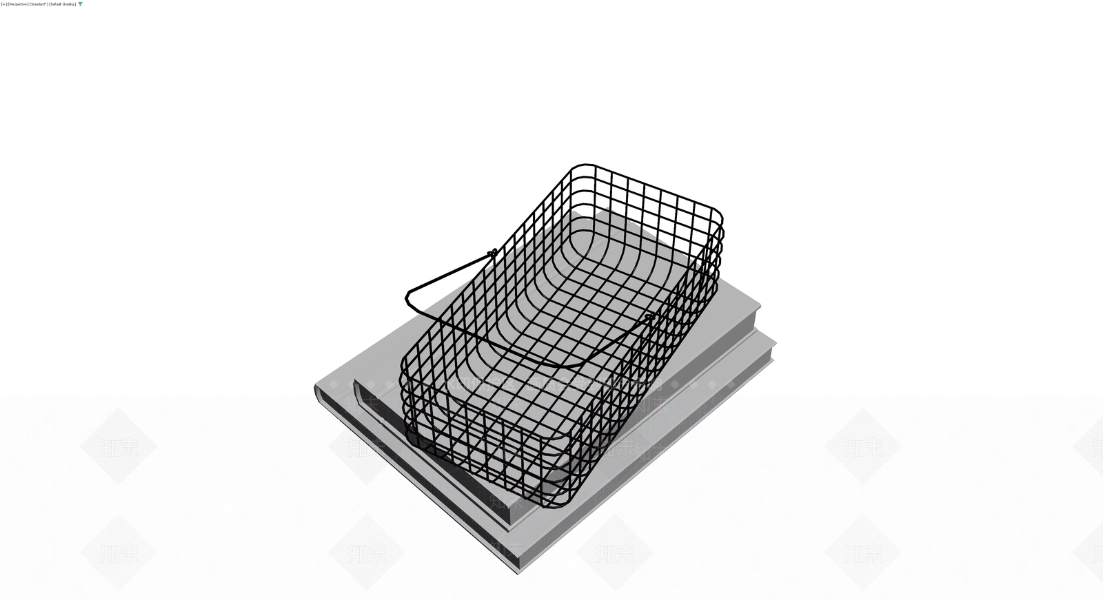 金属网格购物篮3D模型下载【ID:1230112958】
