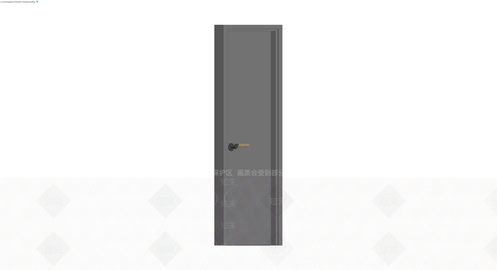 现代风格灰色门体组件3D模型下载【ID:1230107109】