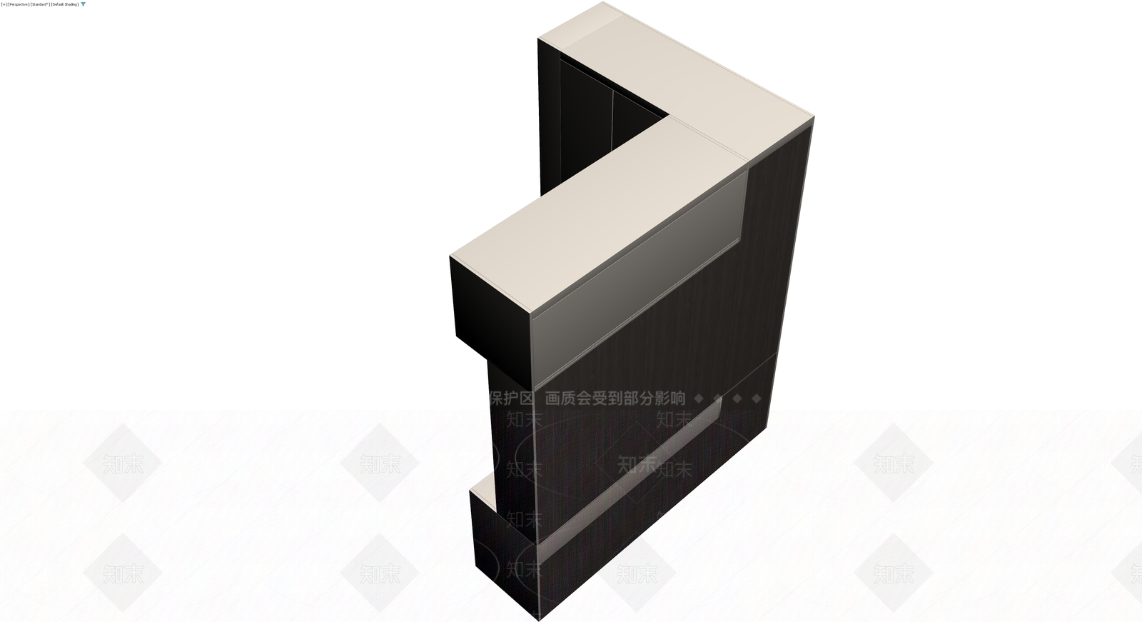 L型现代组合柜体3D模型下载【ID:1230643239】
