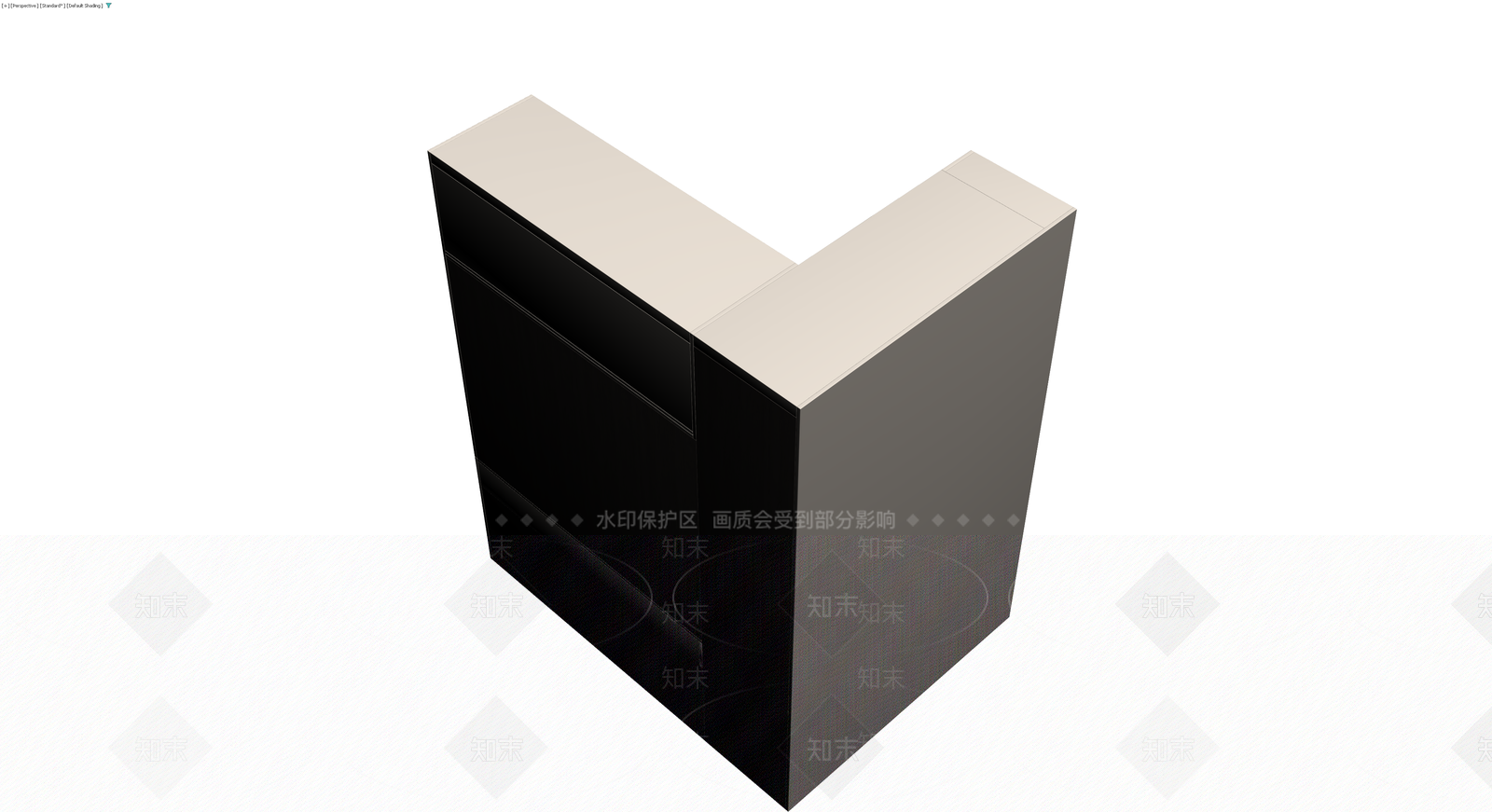 L型现代组合柜体3D模型下载【ID:1230643239】