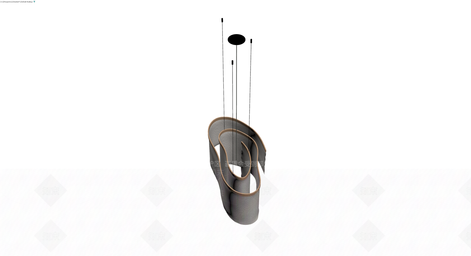 现代波浪造型吊灯3D模型下载【ID:1230602913】