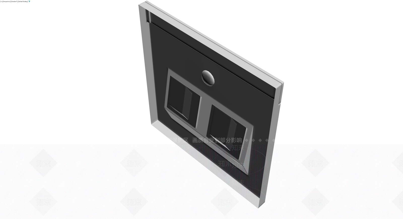双口USB插座面板3D模型下载【ID:1230628543】
