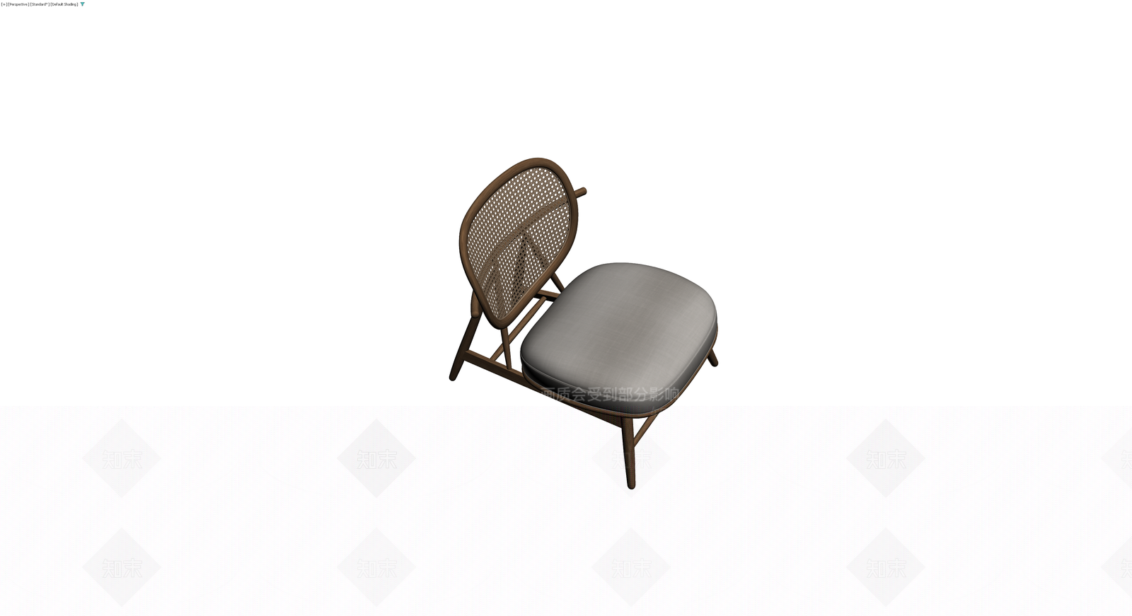 藤编木质休闲椅3D模型下载【ID:1230357257】