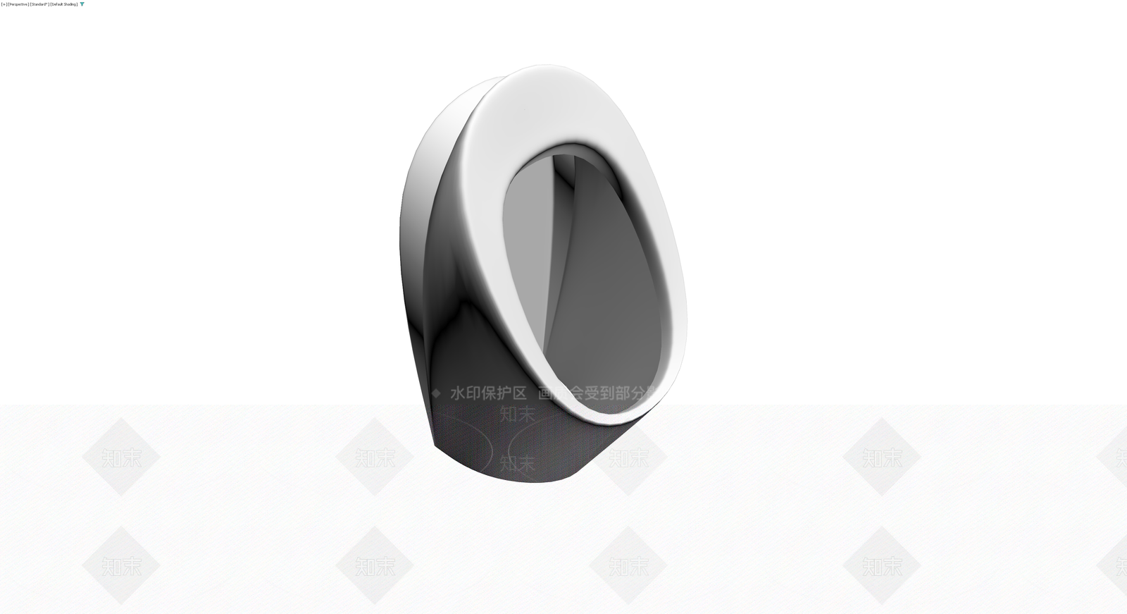 现代风格白色小便斗3D模型下载【ID:1230541511】