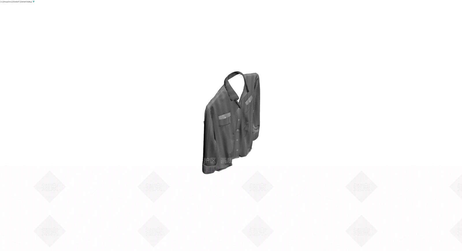 条纹长袖衬衫3D模型下载【ID:1230640626】