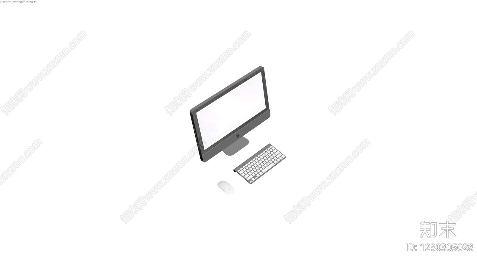 iMac一体机及键鼠套装3D模型下载【ID:1230305028】