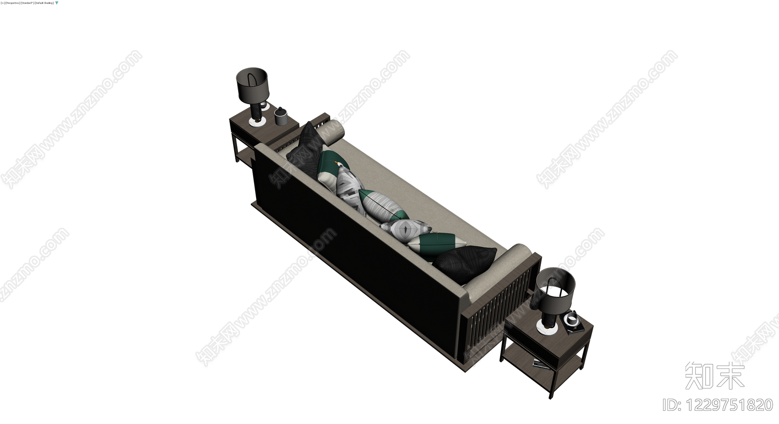 新中式沙发组合3D模型下载【ID:1229751820】
