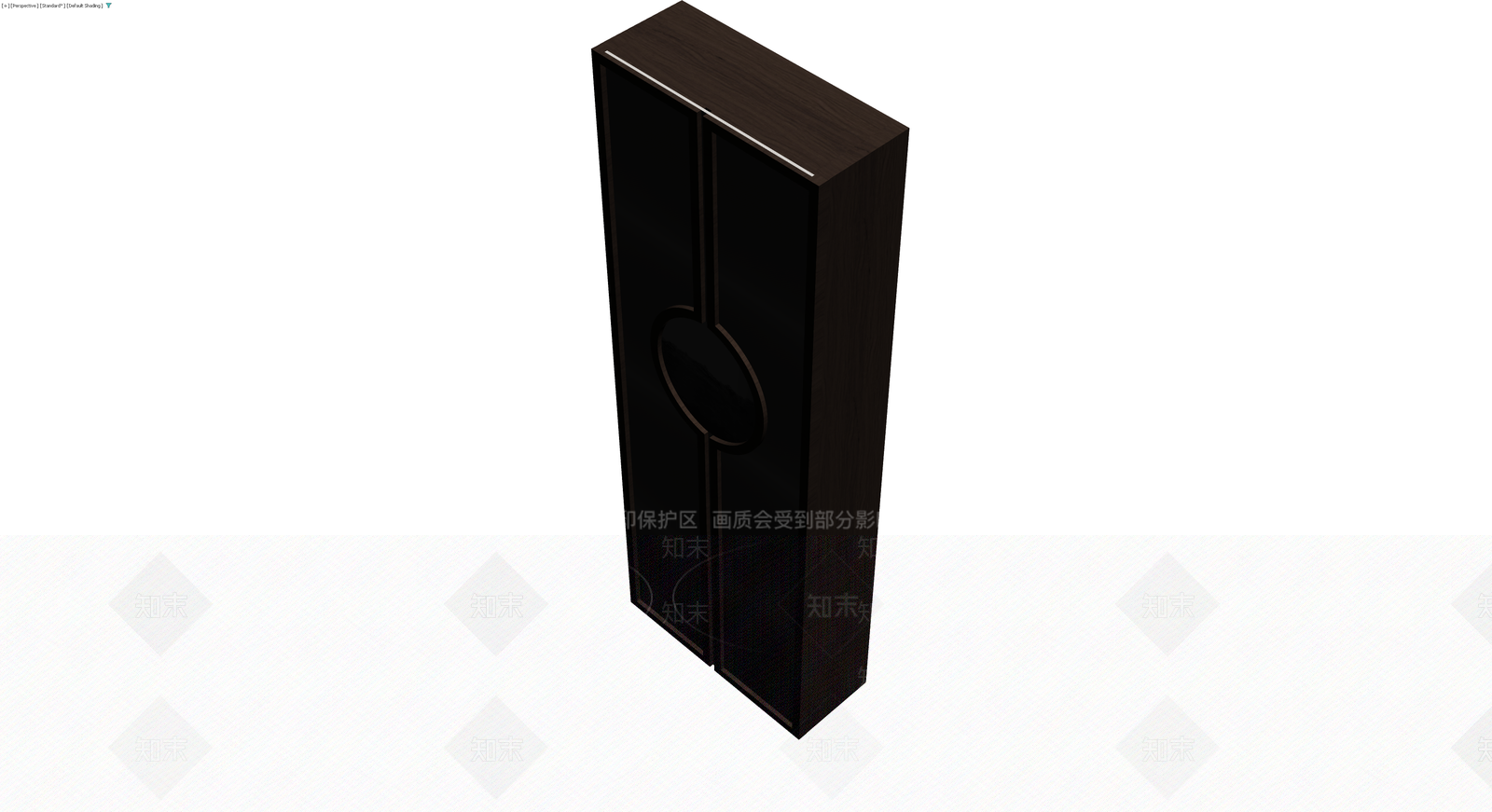 深色木纹双开门衣柜3D模型下载【ID:1230023053】