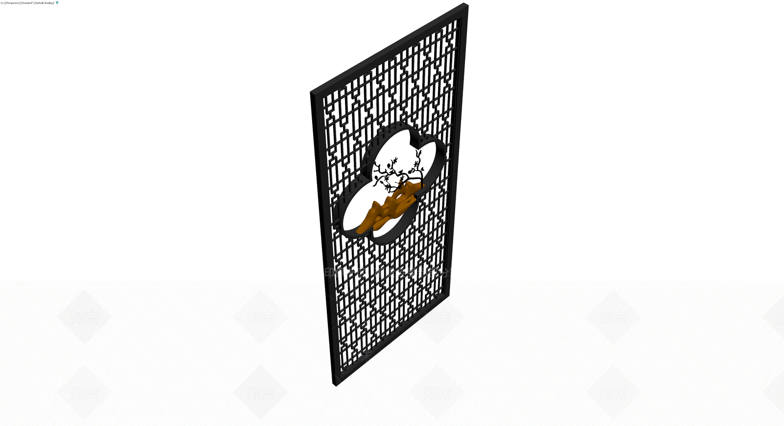 中式镂空隔断屏风3D模型下载【ID:1230778030】