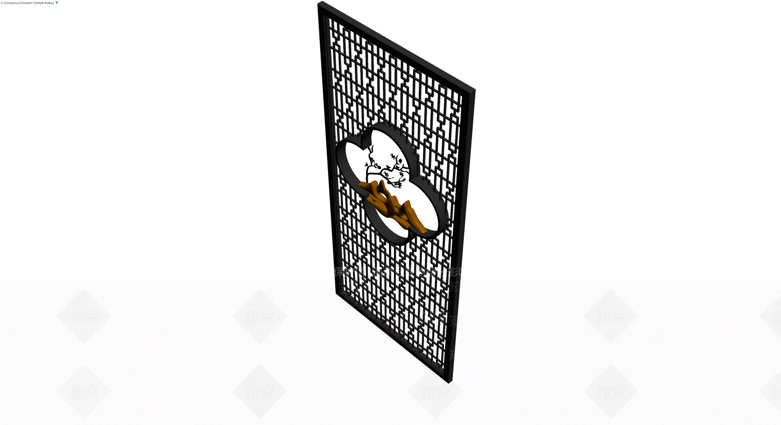 中式镂空隔断屏风3D模型下载【ID:1230778030】