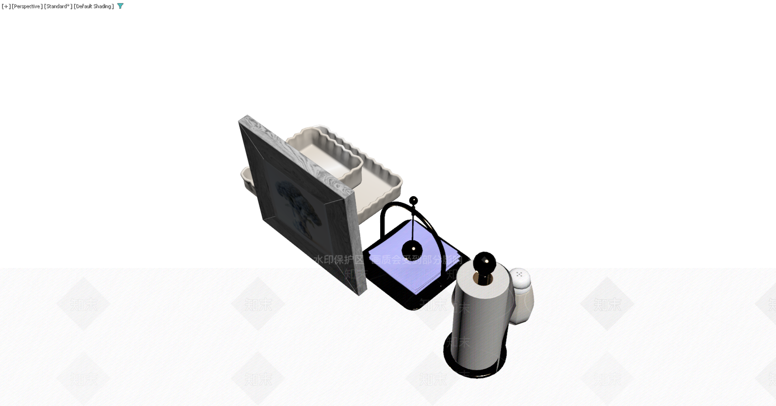 厨房桌面用品组合3D模型下载【ID:1229585227】