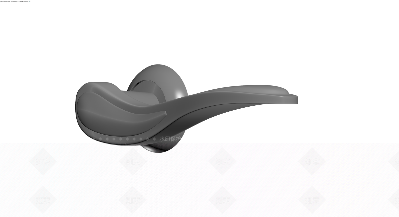 流线型灰色门把手3D模型下载【ID:1230696724】