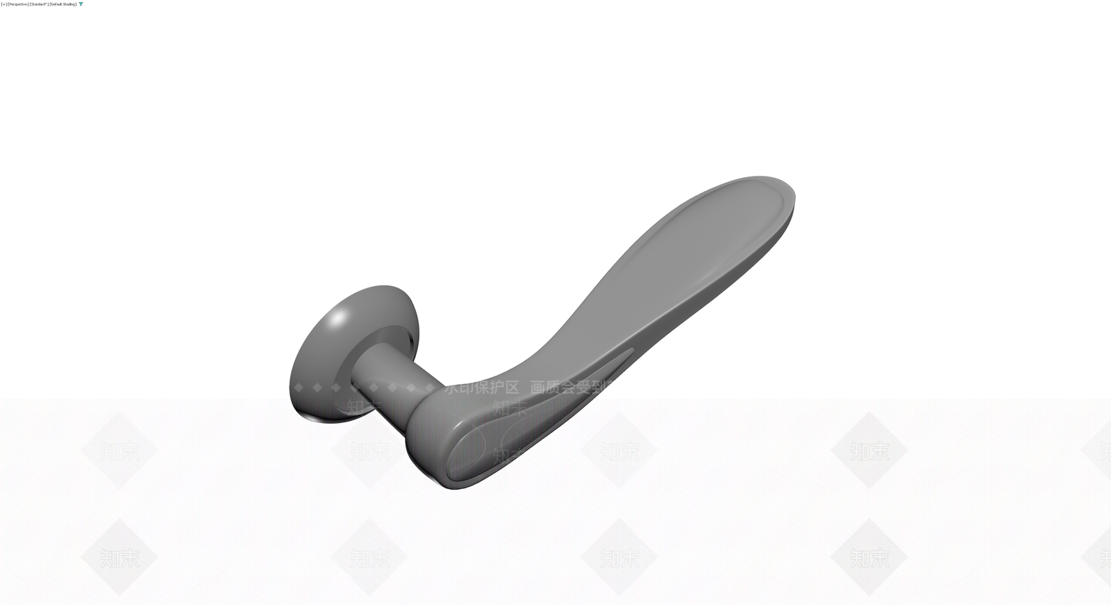 流线型灰色门把手3D模型下载【ID:1230696724】