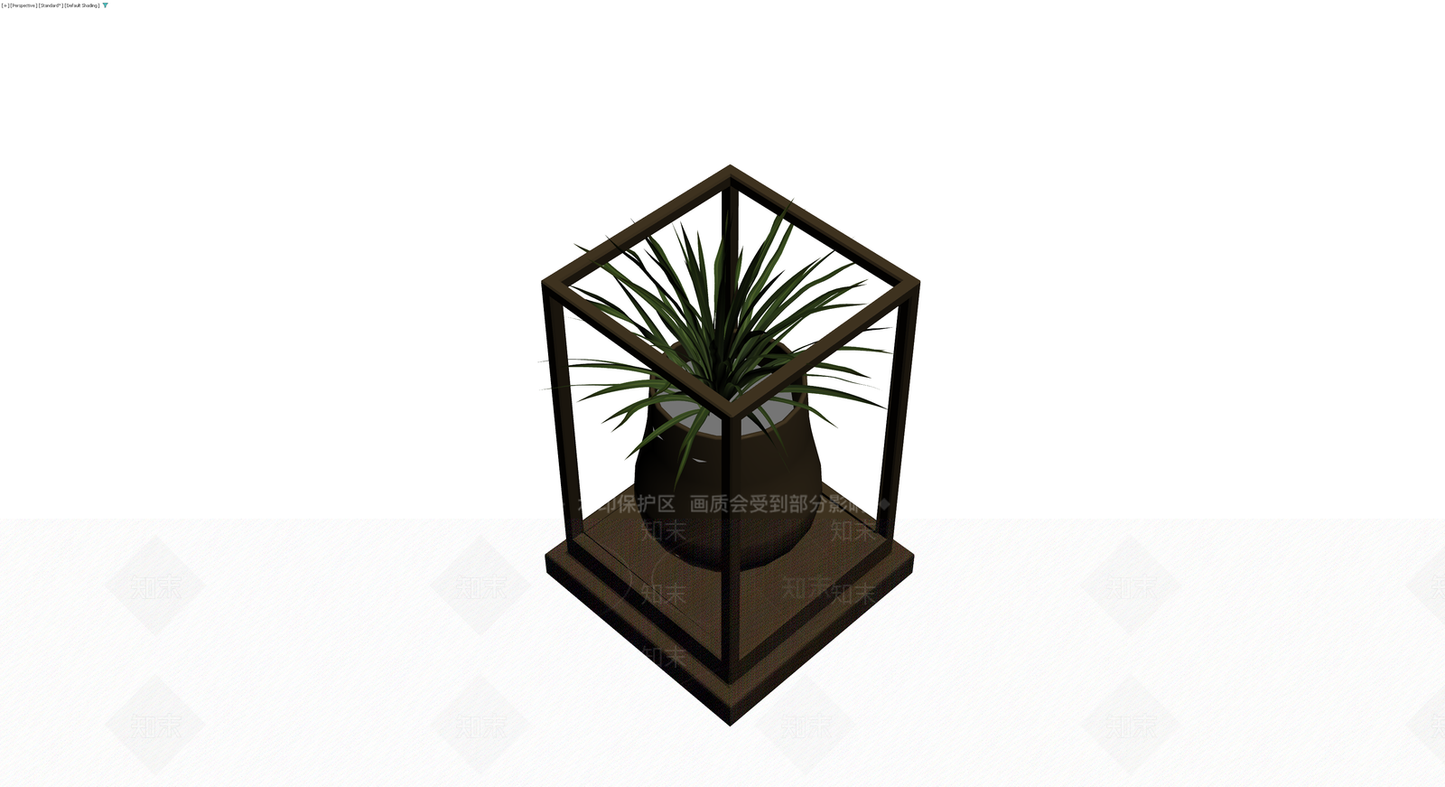 方框玻璃罩盆栽摆件3D模型下载【ID:1230765267】
