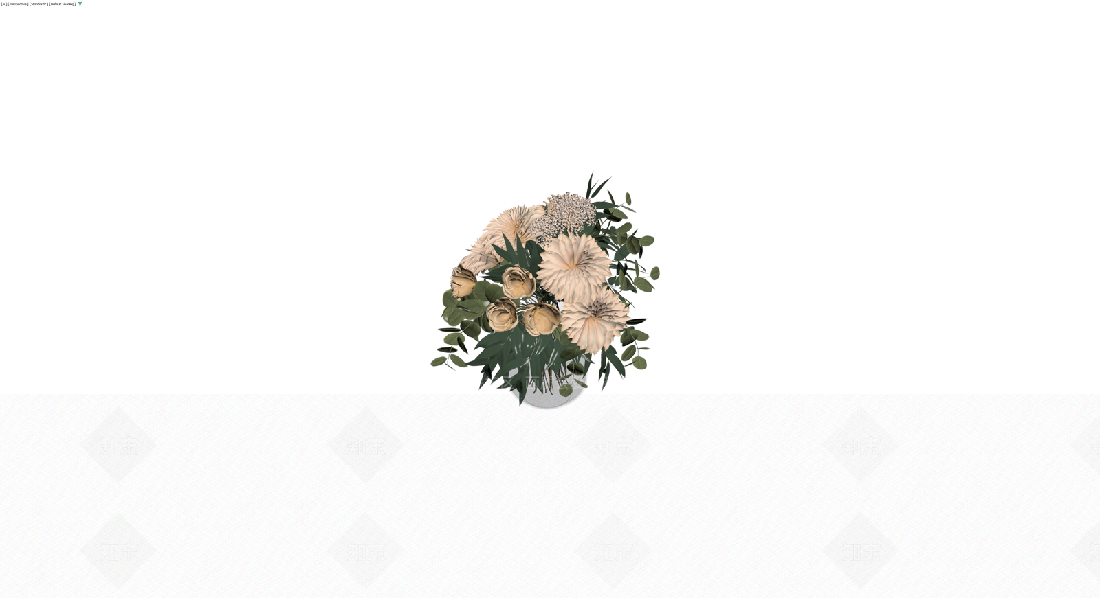 灰模风格花艺组合3D模型下载【ID:1230560103】