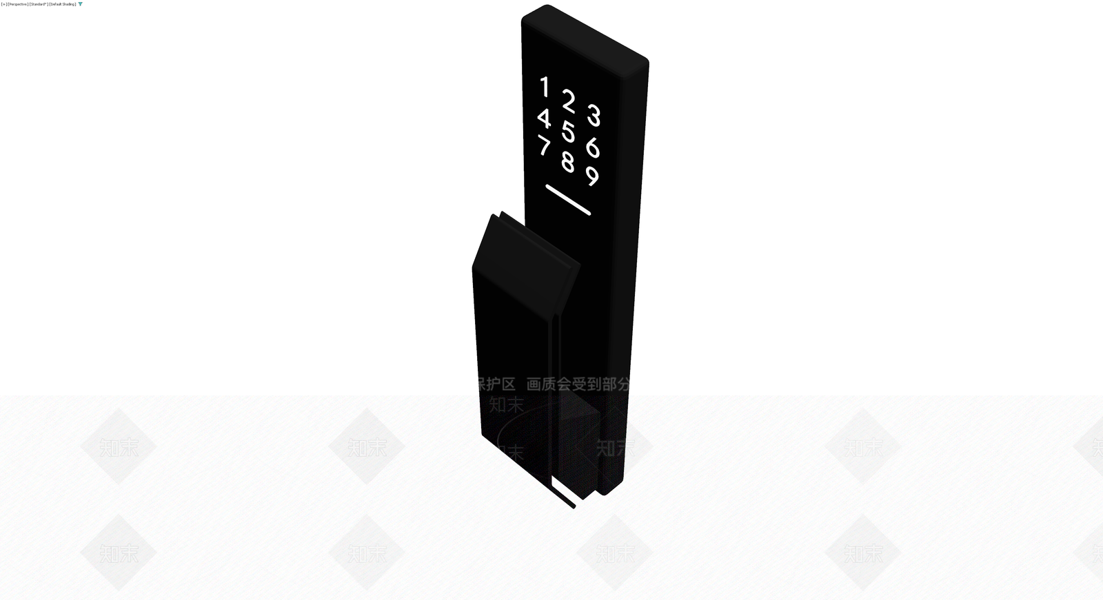 黑色智能门锁3D模型下载【ID:1230645931】