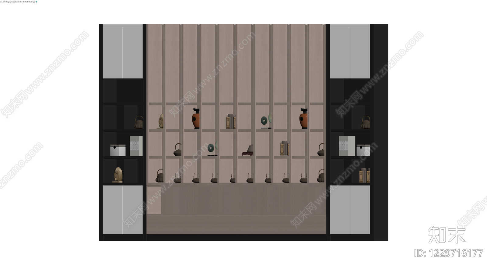 新中式展示柜组合3D模型下载【ID:1229716177】