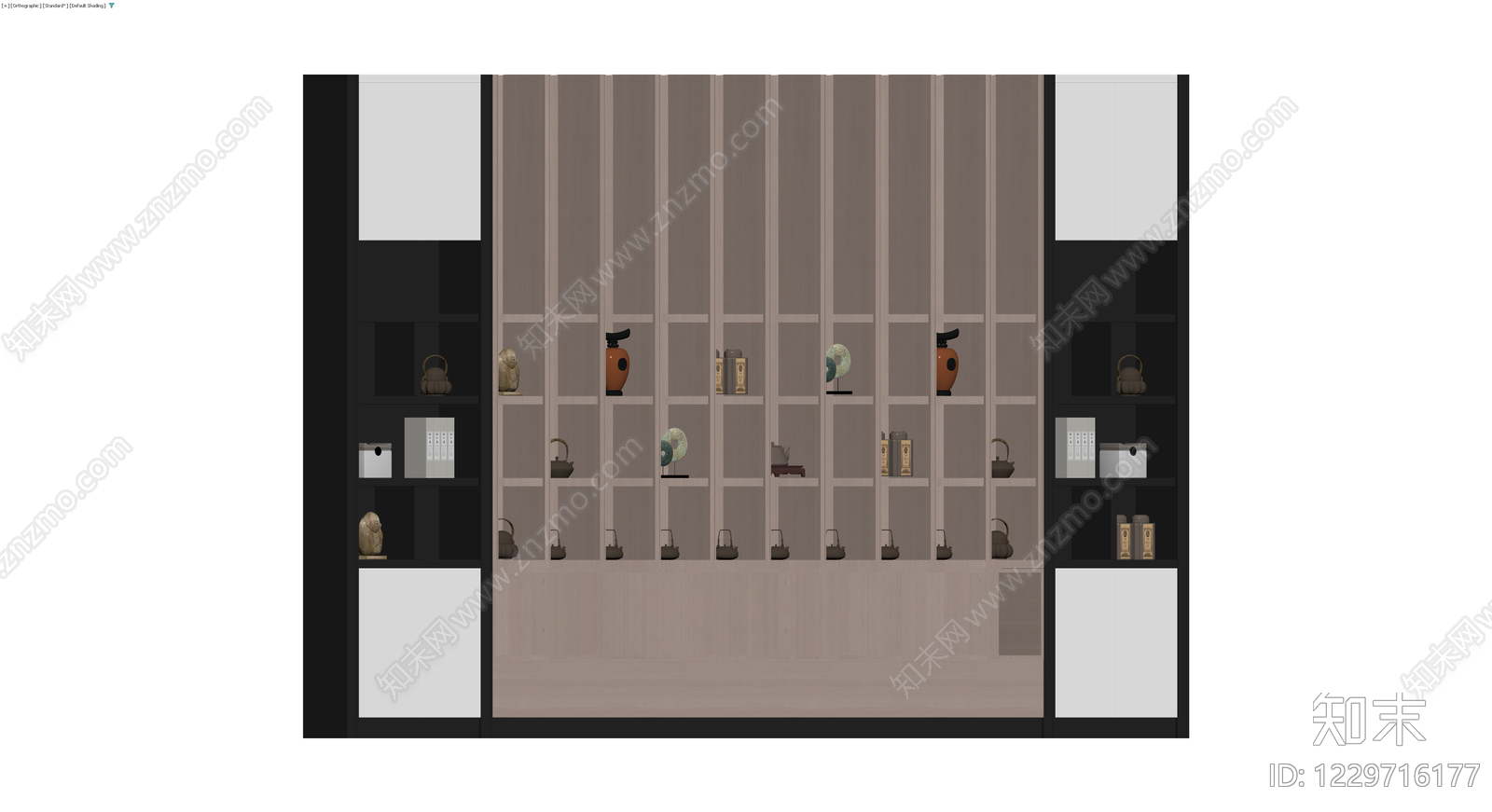 新中式展示柜组合3D模型下载【ID:1229716177】