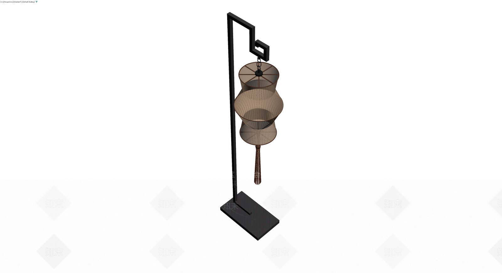 新中式落地灯笼3D模型下载【ID:1229955413】