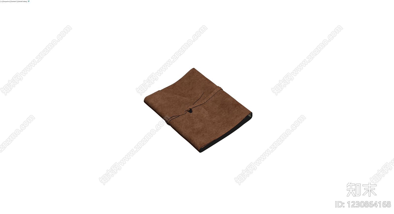 棕色皮质系带笔记本3D模型下载【ID:1230864168】