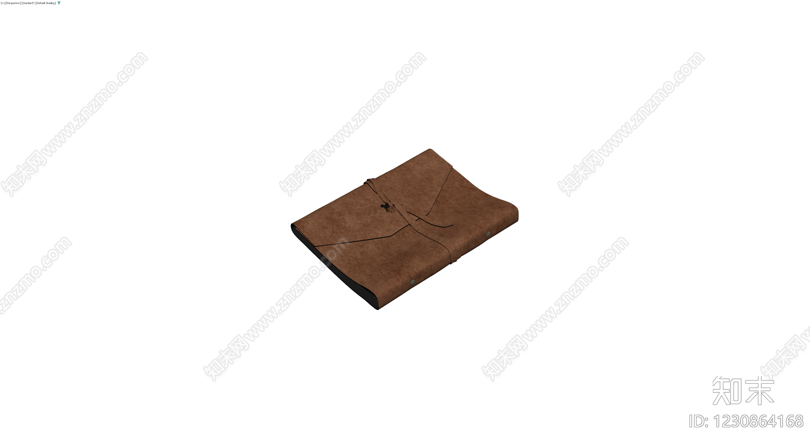 棕色皮质系带笔记本3D模型下载【ID:1230864168】