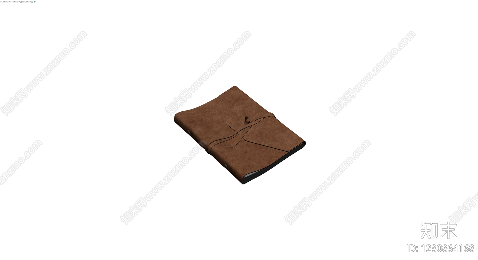 棕色皮质系带笔记本3D模型下载【ID:1230864168】