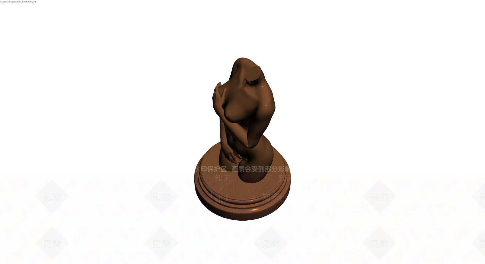 女性躯干雕塑灰模3D模型下载【ID:1230002085】