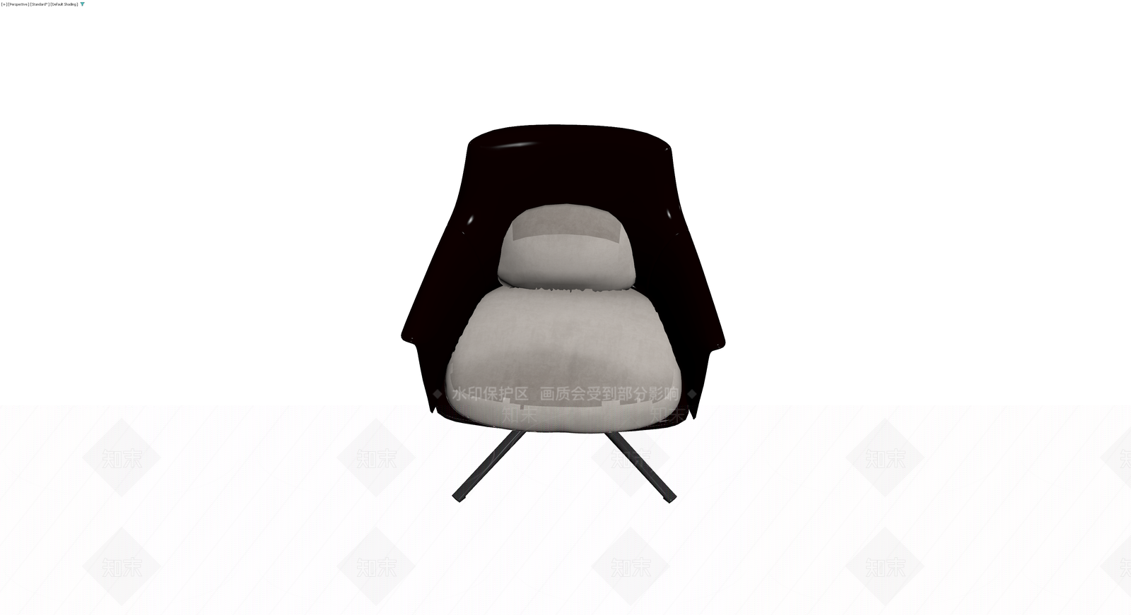 深色布艺休闲椅3D模型下载【ID:1229842952】