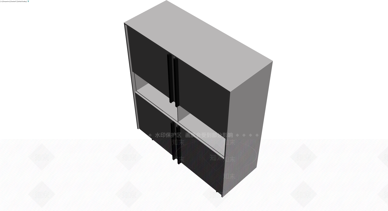 现代风格双门储物柜3D模型下载【ID:1230621531】