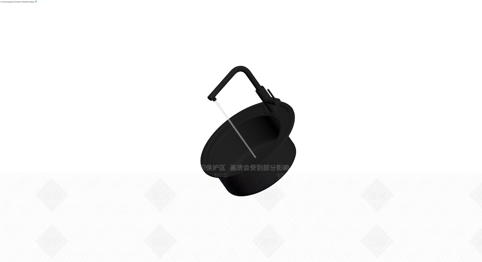 黑色圆形洗手盆模型3D模型下载【ID:1230685870】