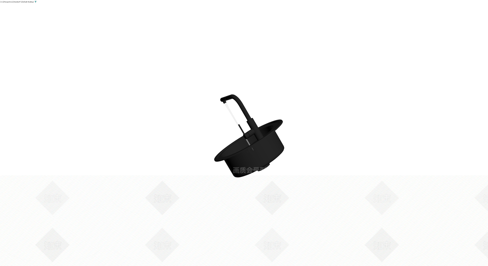 黑色圆形洗手盆模型3D模型下载【ID:1230685870】