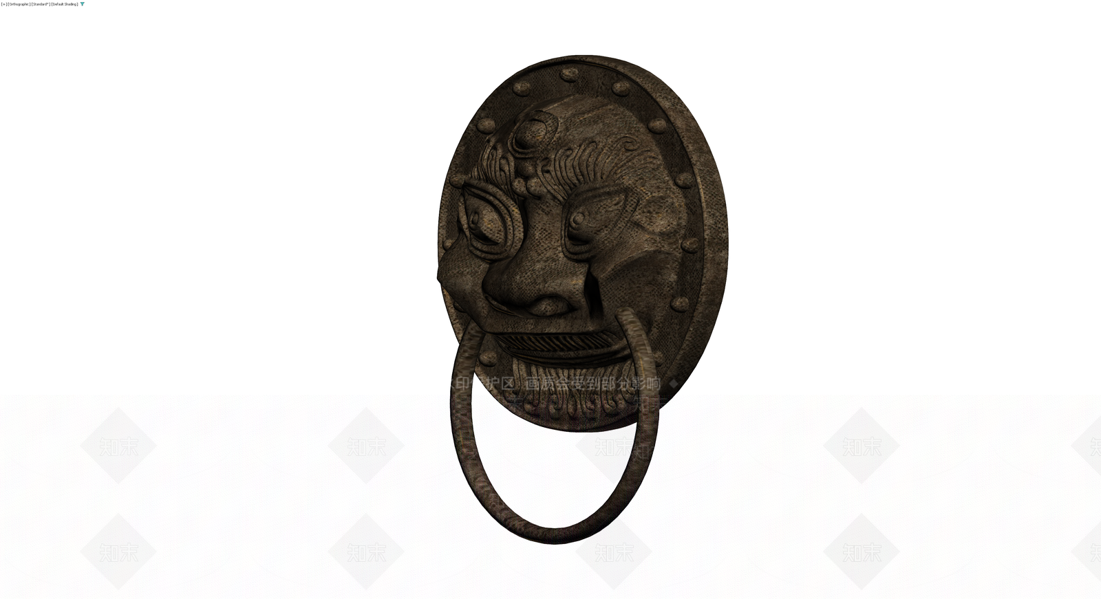 中式兽首门环3D模型下载【ID:1229622140】
