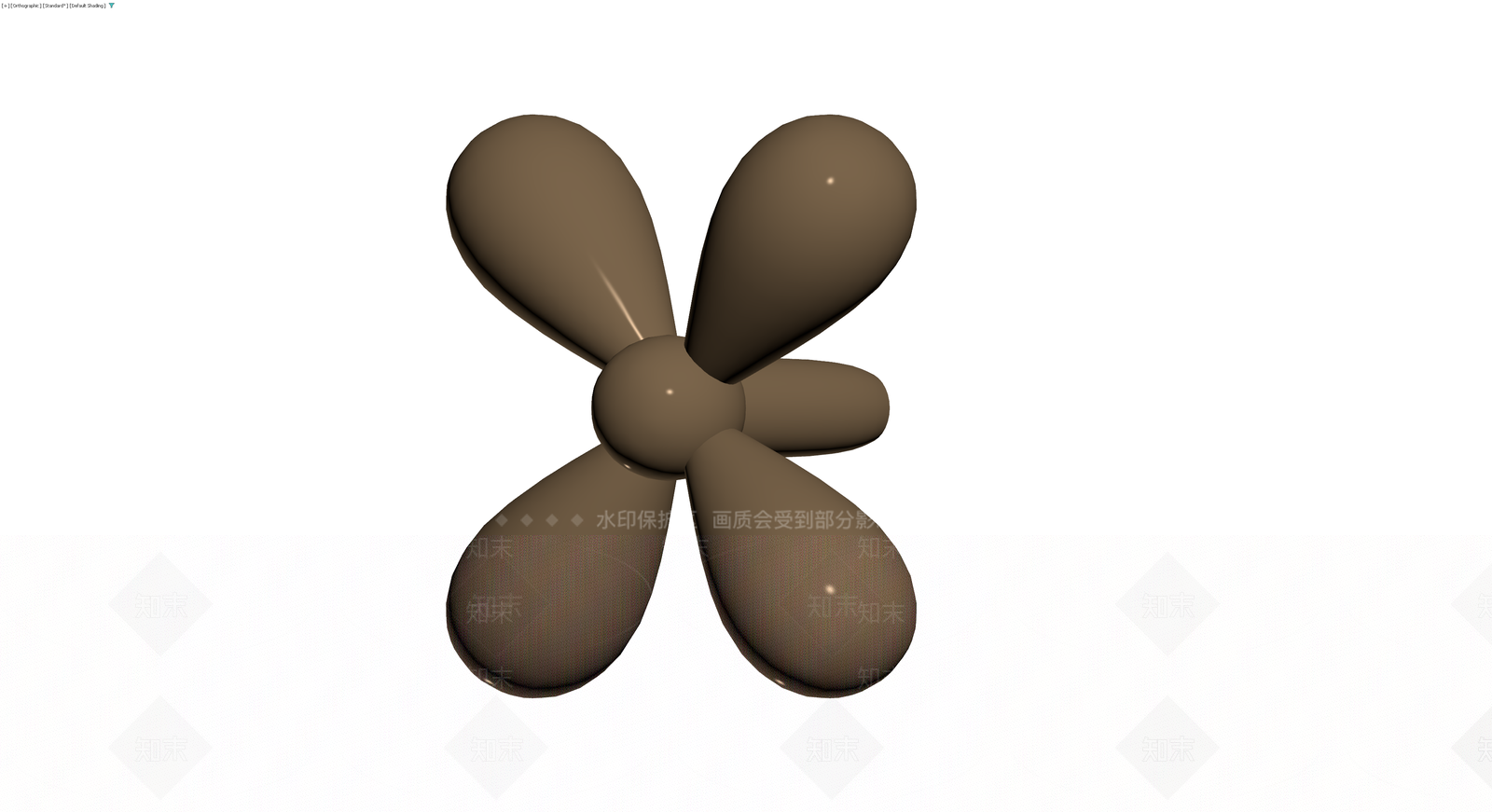 四叶螺旋桨模型3D模型下载【ID:1230571962】
